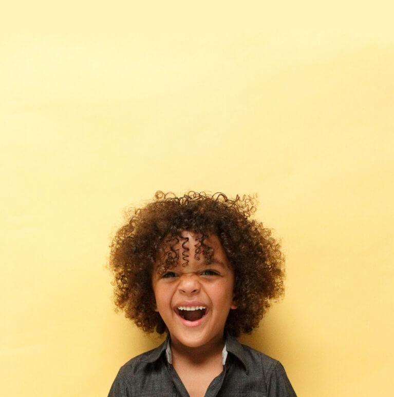 Excited young boy