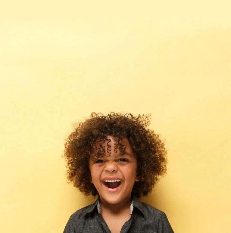 Excited young boy